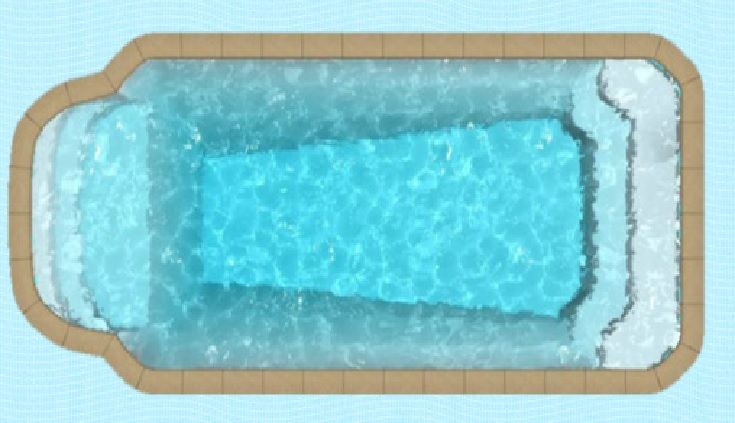 piscine coque polyester fond plat de dimension 8 x 5 profondeur 1.59 ( 8400 espace) à Houlgate 14510