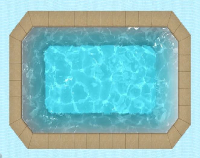 Piscine coque polyestere à fond plat de dimension 4.2 x 2.3 fond plat 1m30 ( mini pool ) à St Aubin sur Scie 76550