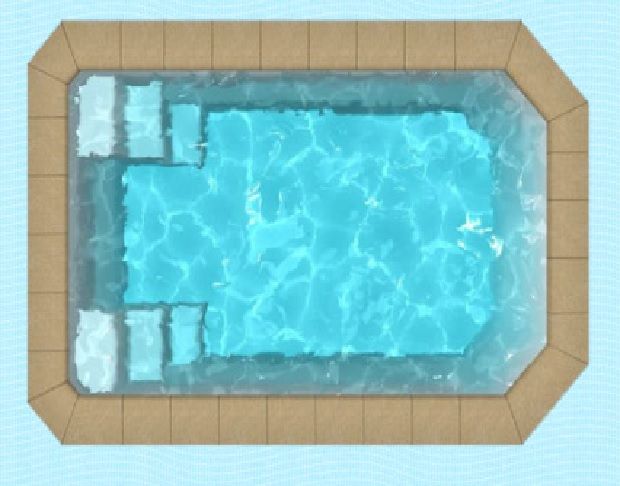 piscine coque polyester fond plat de 3.9 m par 2.2m de large 1.2 de profondeur (micro-pool) à Marais Vernier 27680