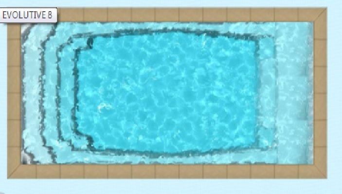 piscine coque polyester fond plat dimension 8 x 3.7 profondeur 1.6 ( evolutive 8) à Buchy 76750