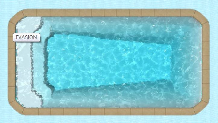 PISCINE COQUE LAGOON -  8M x 4M